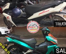 Dán decal trang trí cho xe máy - decal nhôm xước xe Taranis